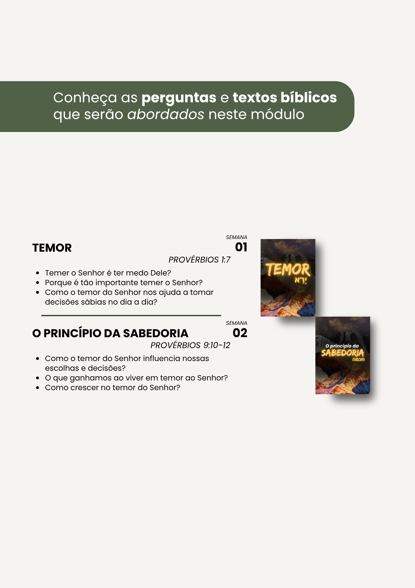 No Pé do Monte | Currículo sobre o Temor do Senhor (PDF)